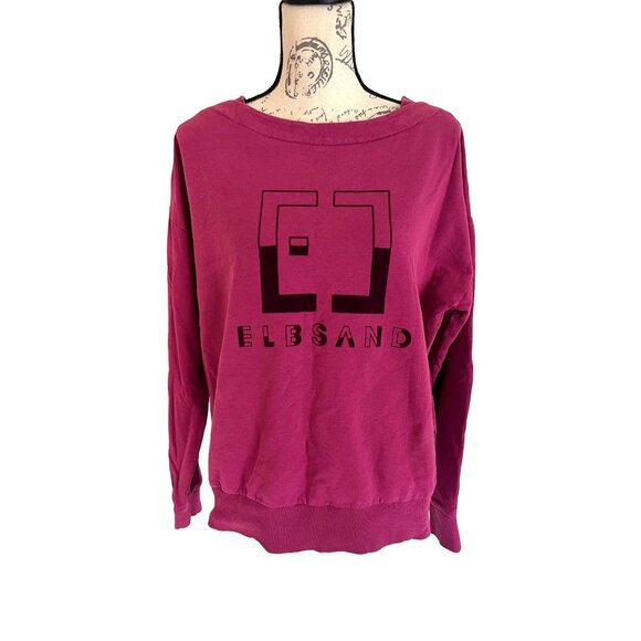 ELBSAND Tops - Elbsand Damen Sweatshirt ESFinnia Pink Activewear Pullover Sweater Jumper Lila L